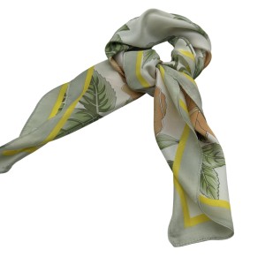 Stitching color small fragrant wind silk scarf square scarf